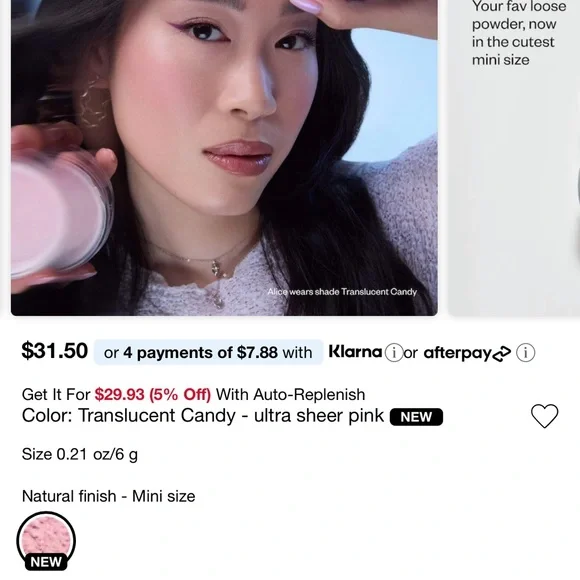 Kosas Mini Cloud Setting Blurring Powder - Picture 4 of 12